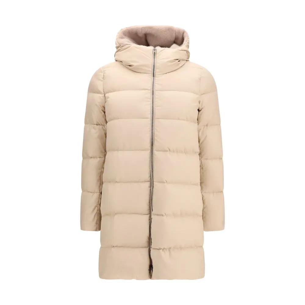 Herno Beige Polyester Full-Length Jacket