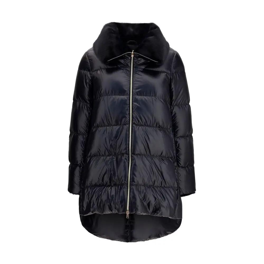 Herno Black Goose Down Full-Length Jacket