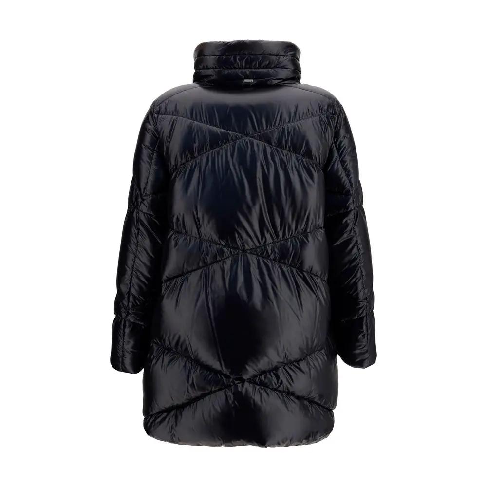 Herno Black Goose Down Full-Length Jacket