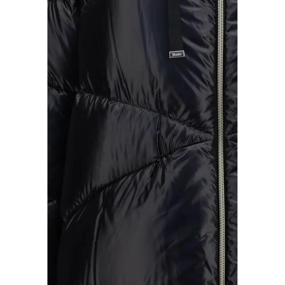 Herno Black Goose Down Full-Length Jacket