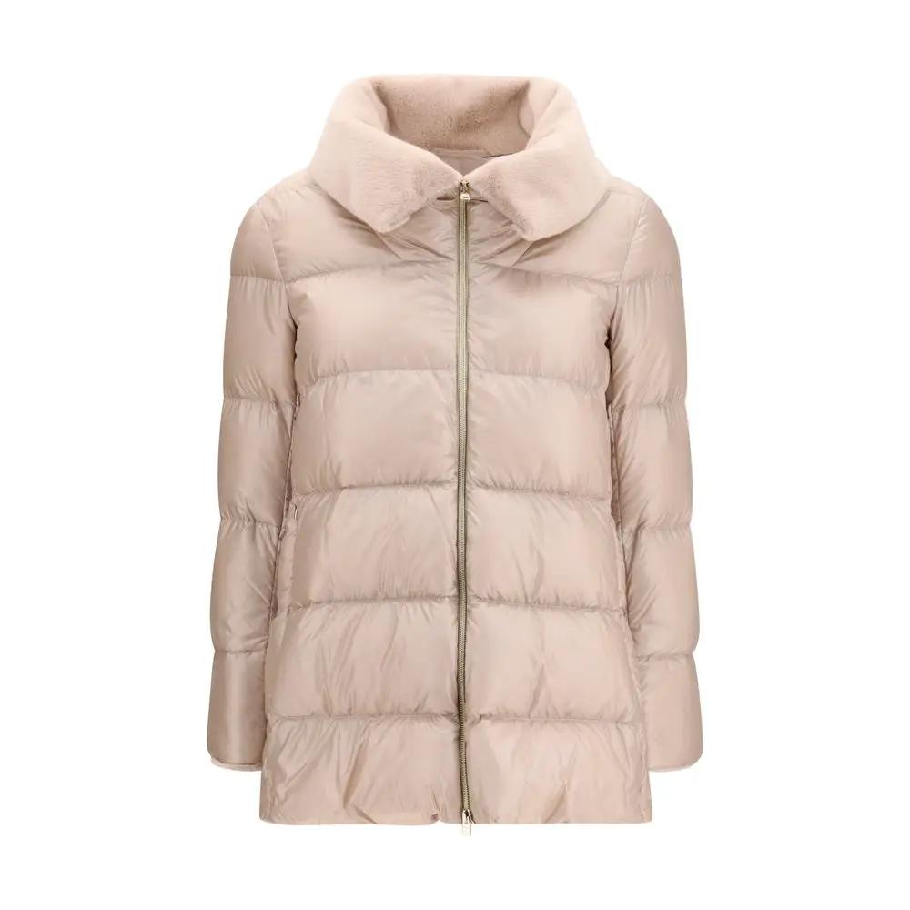 Herno Beige Goose Down Full-Length Jacket