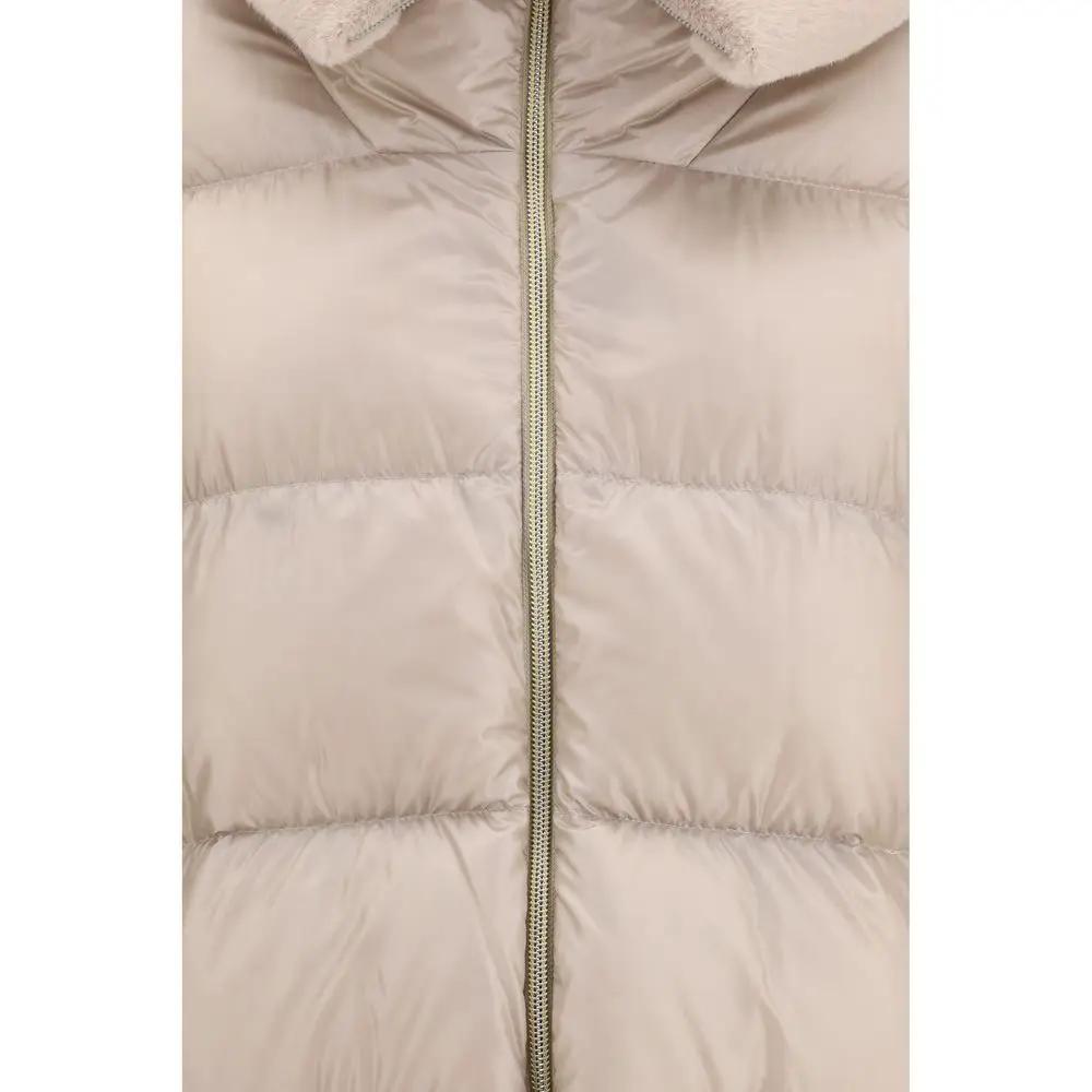 Herno Beige Goose Down Full-Length Jacket
