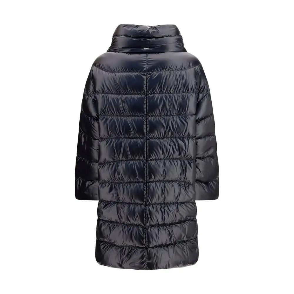 Herno Black Polyester Coat