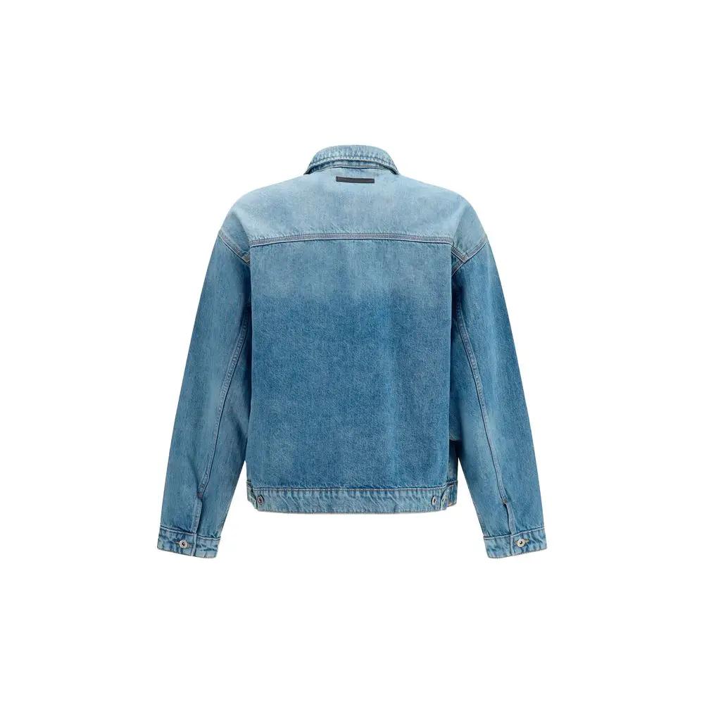 7FOR Blue Cotton Denim Jacket