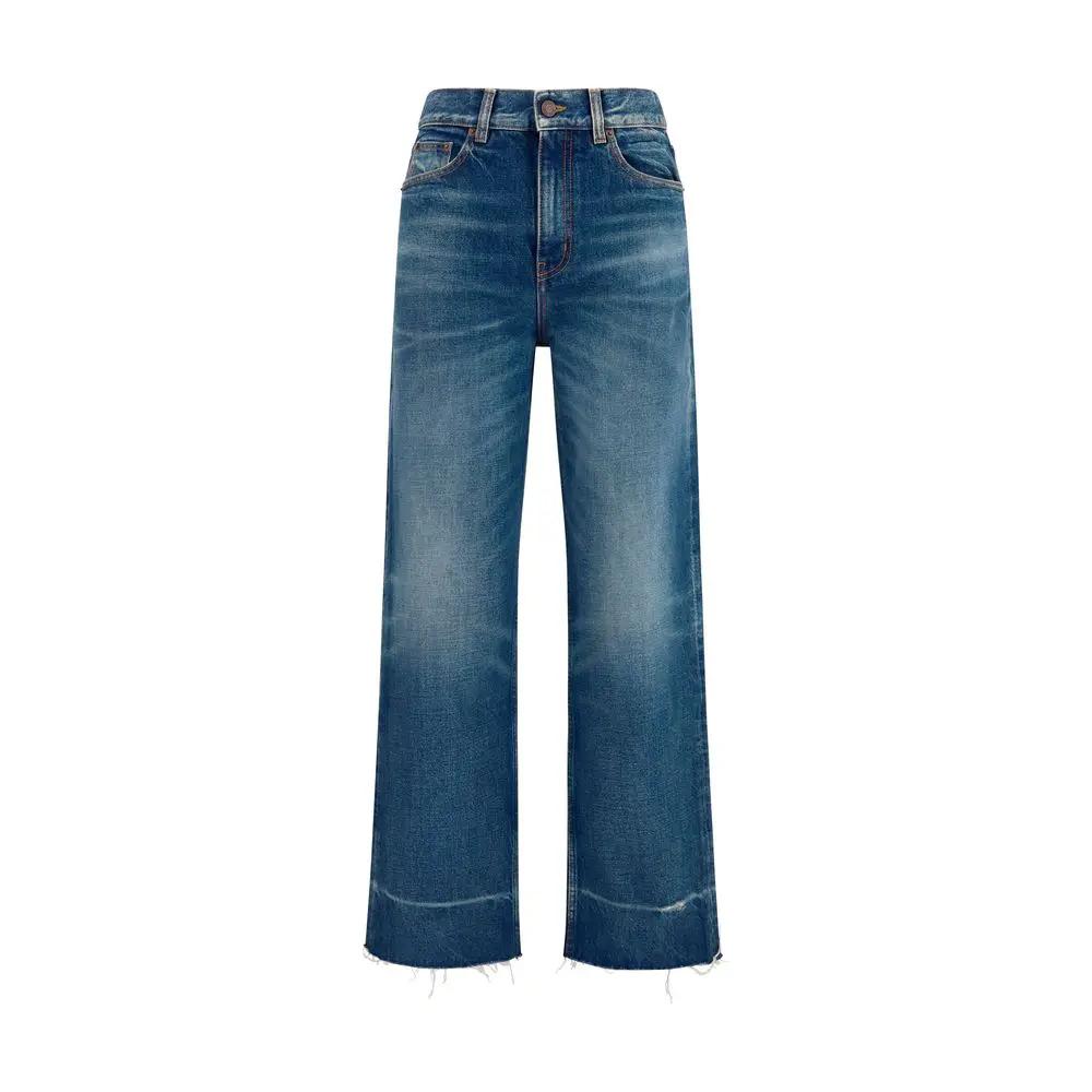 Chloé Blue Cotton Bootcut Jeans