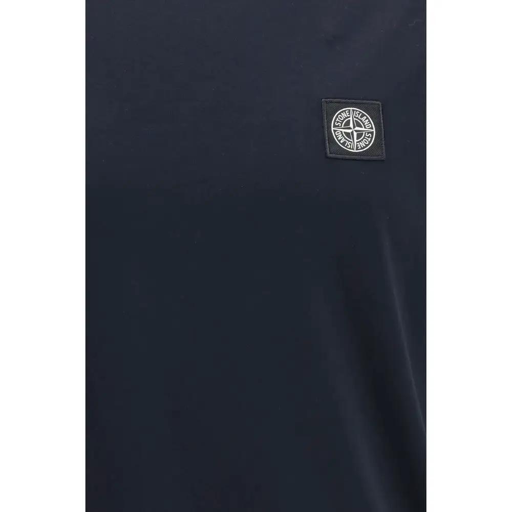 Stone Island Blue Cotton T-Shirt