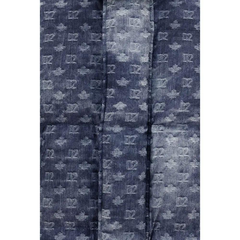Dsquared² Blue Polyester Full-Length Jacket