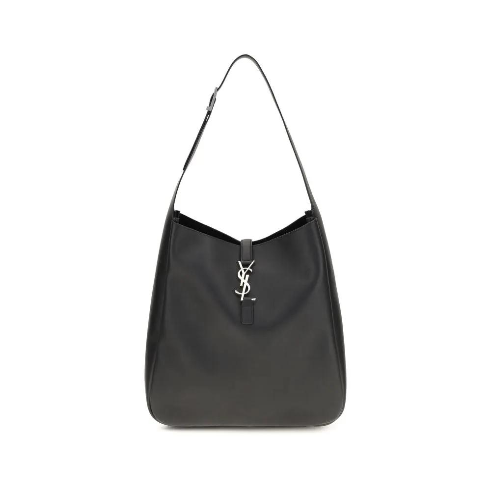Saint Laurent Black Calf Leather Bos Taurus Shoulder Bag