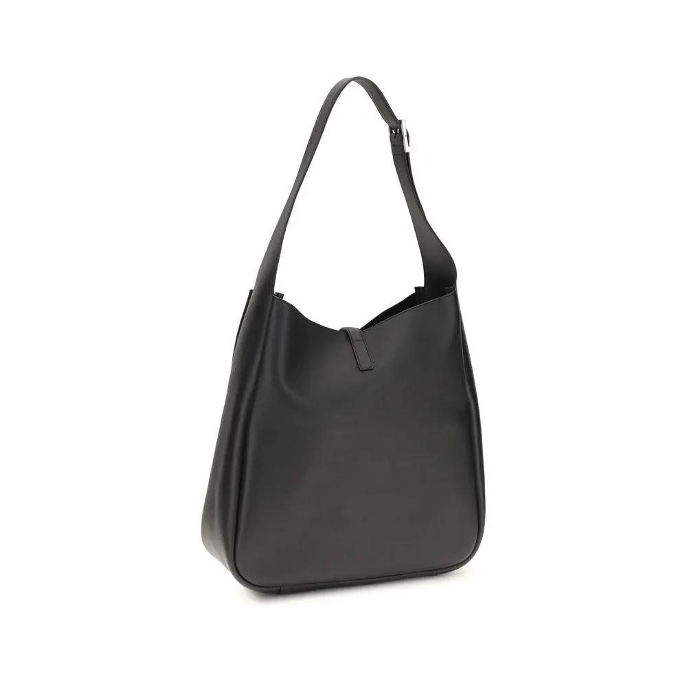 Saint Laurent Black Calf Leather Bos Taurus Shoulder Bag