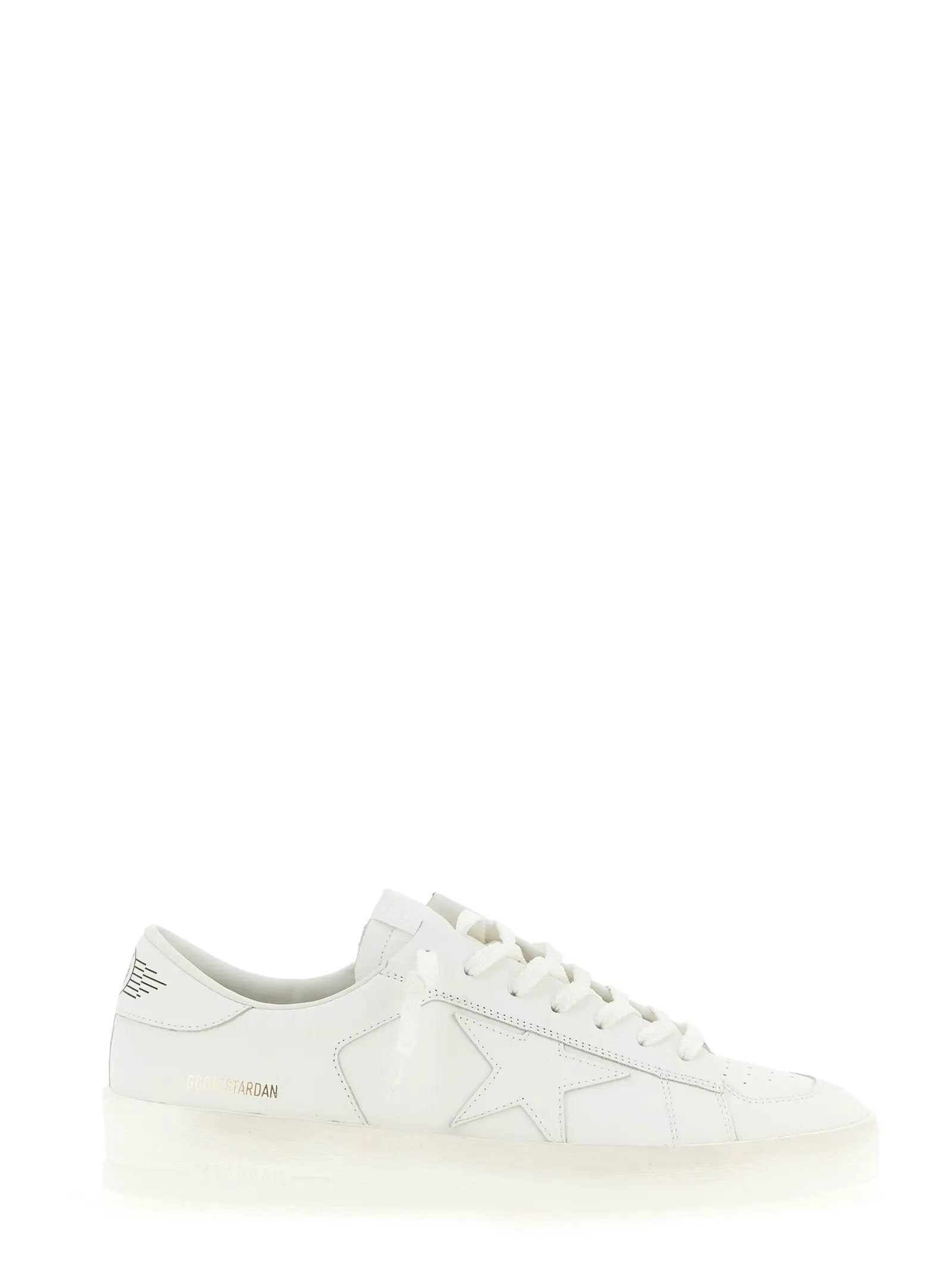 Golden Goose White Cowhide Low Top Sneakers