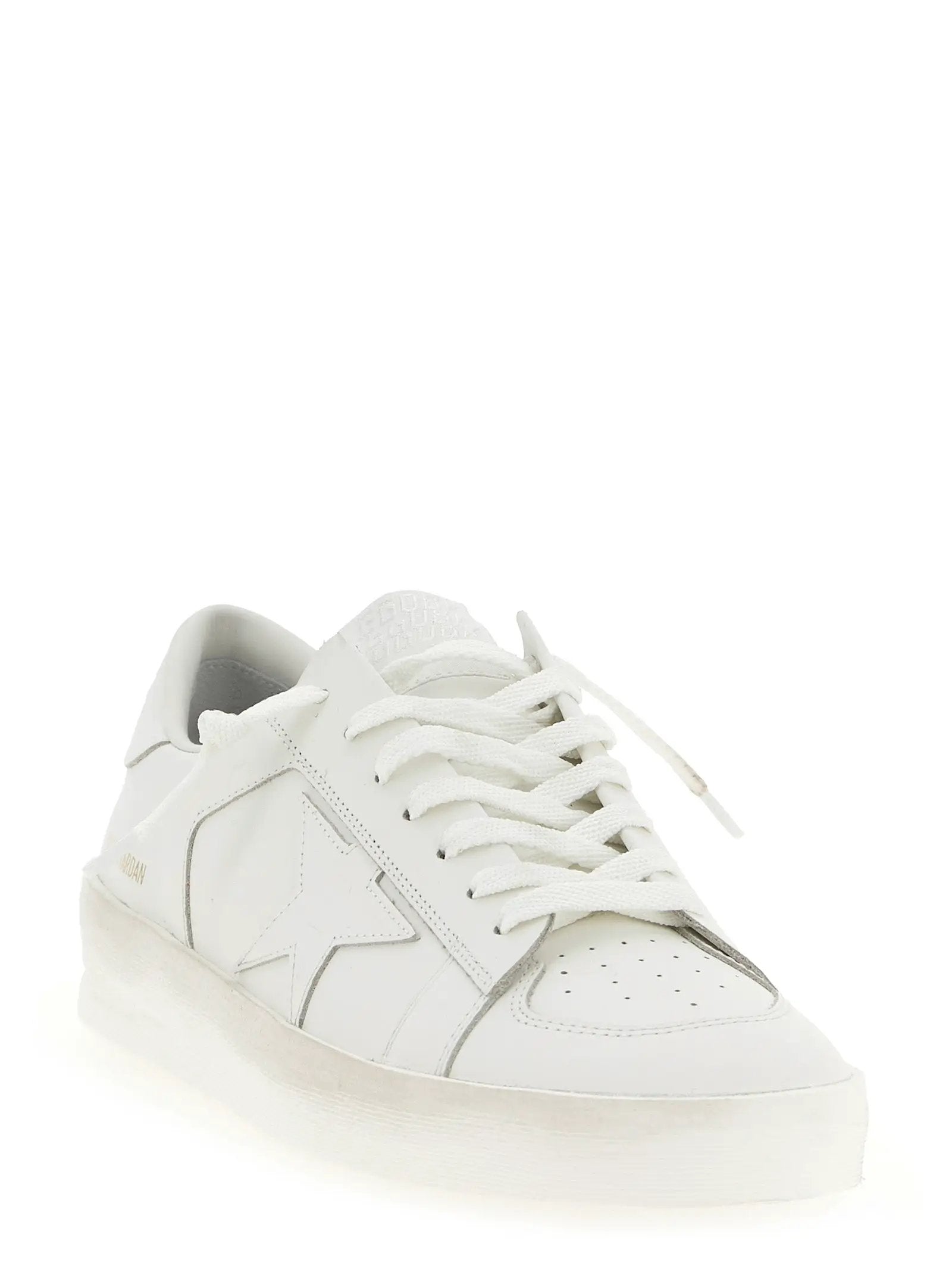 Golden Goose White Cowhide Low Top Sneakers