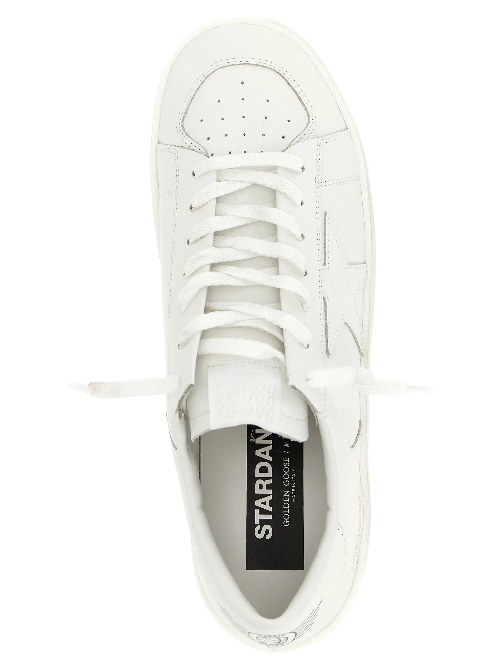 Golden Goose White Cowhide Low Top Sneakers