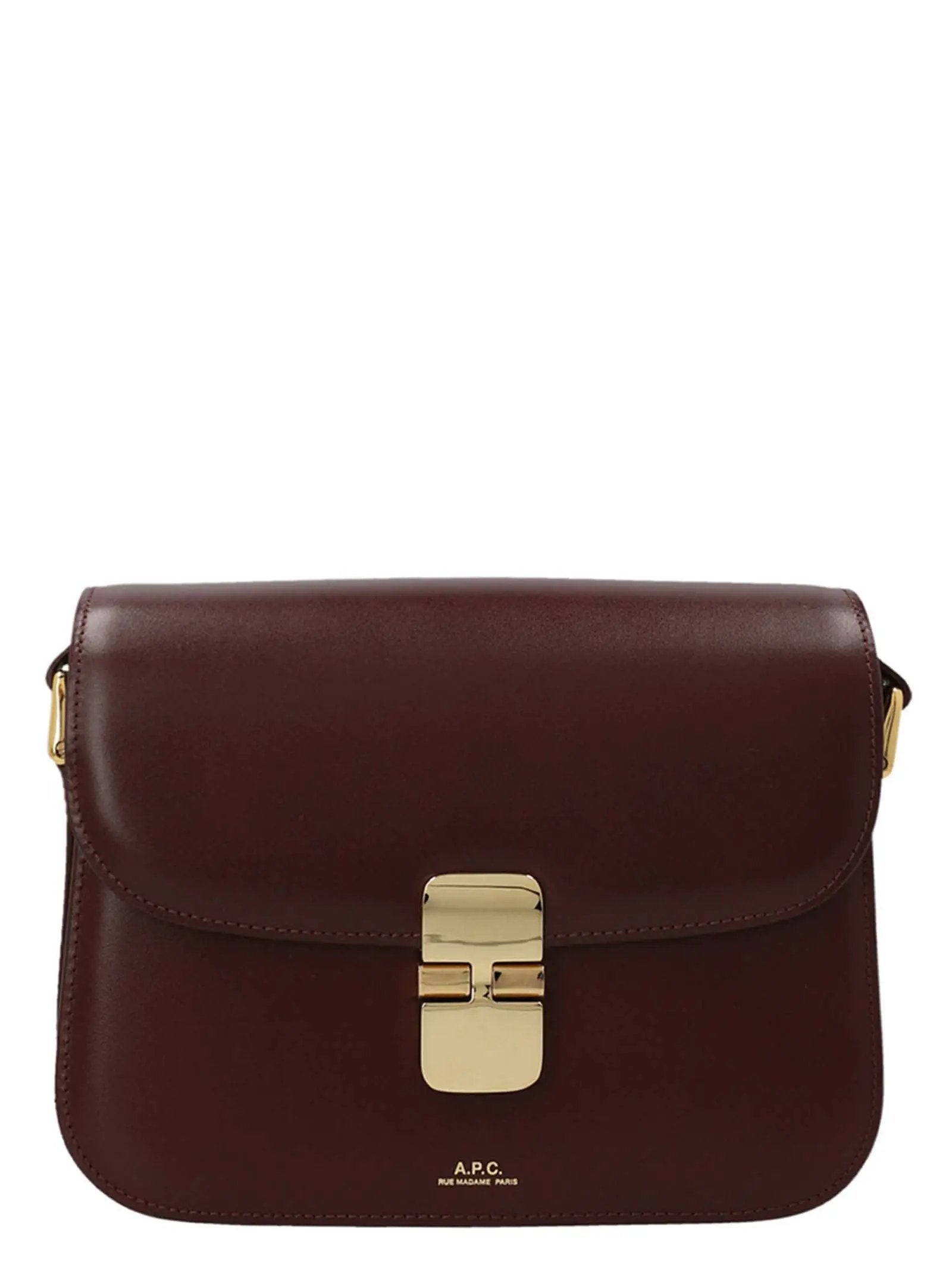 A.P.C. Bordeaux Cowhide Crossbody Bag