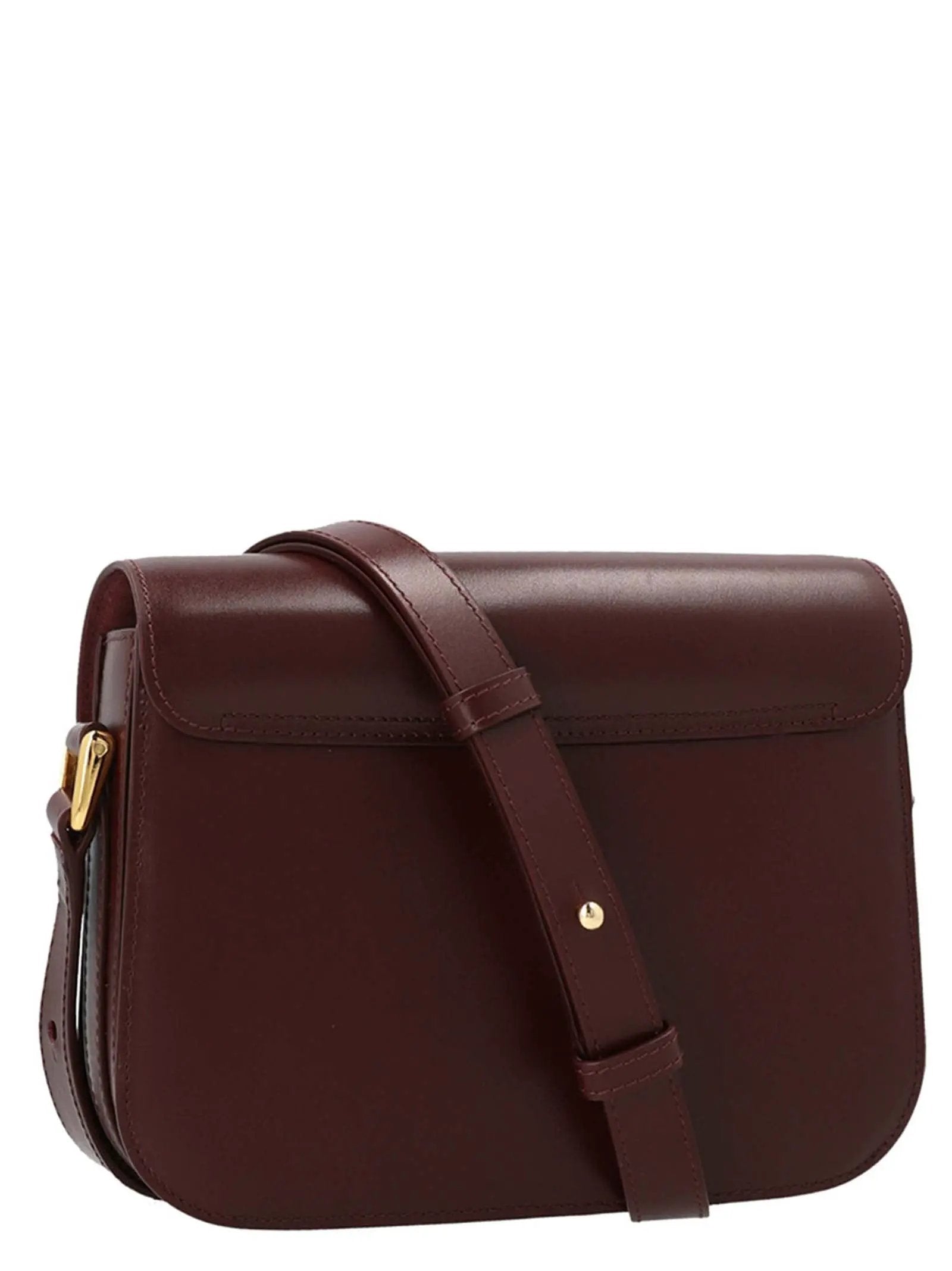 A.P.C. Bordeaux Cowhide Crossbody Bag
