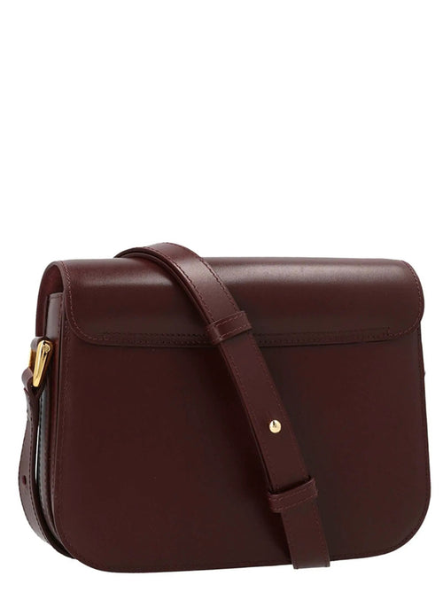 Sac bandoulière en cuir de vachette Bordeaux A.P.C.