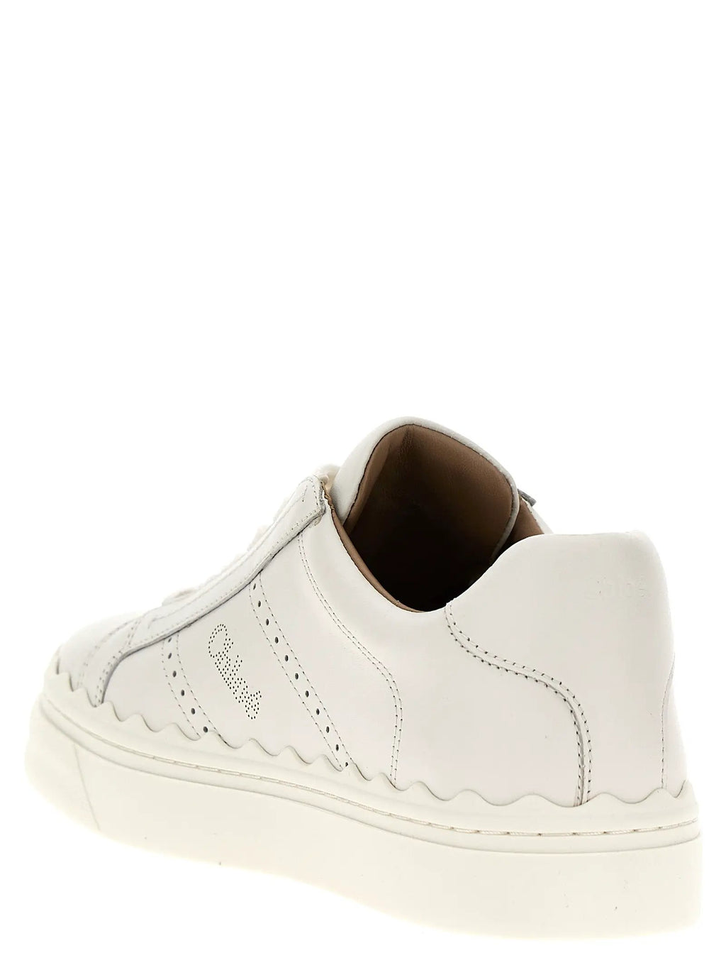Chloé White Leather Low Top Sneakers