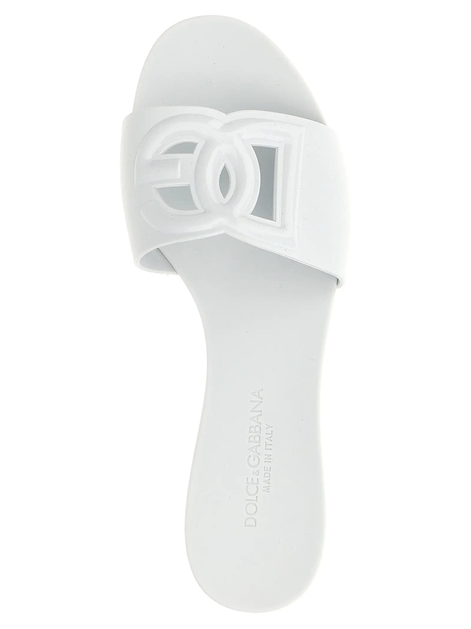 Dolce & Gabbana White Plastic Slides