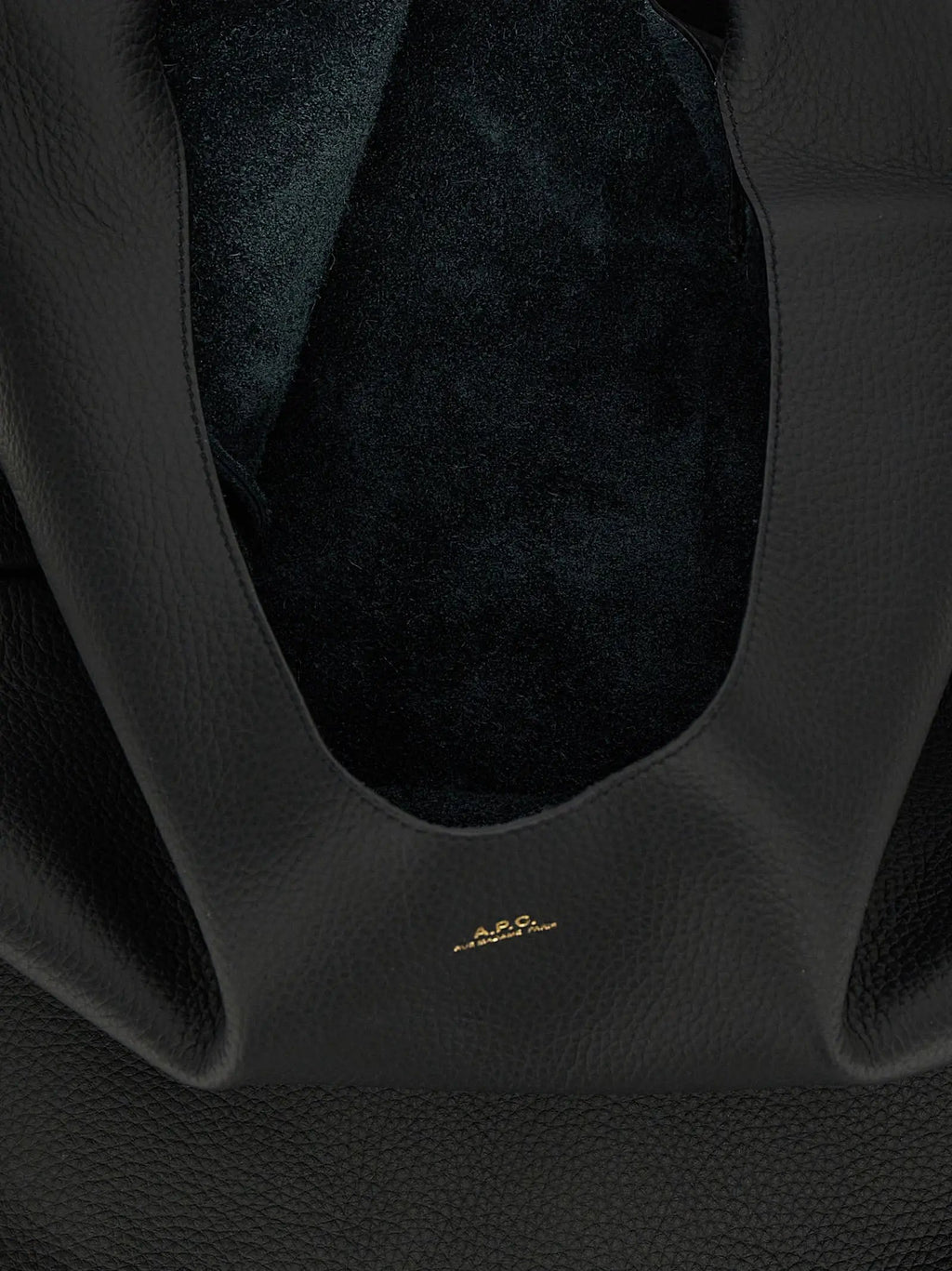 A.P.C. Black Calfskin Shoulder Bag