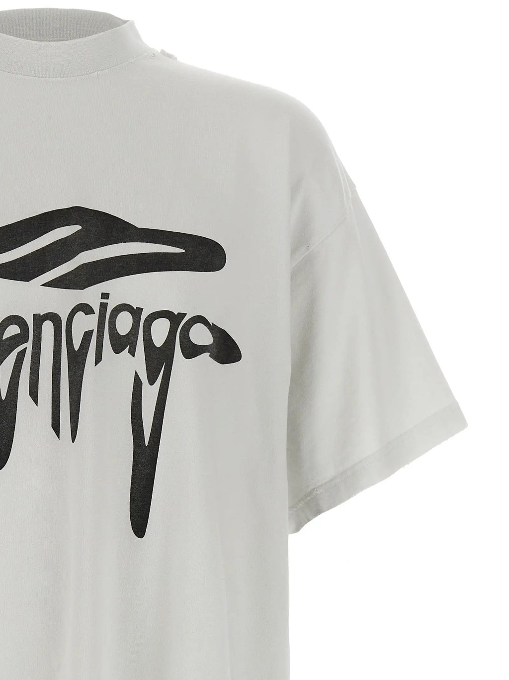 Balenciaga White Cotton T-Shirt