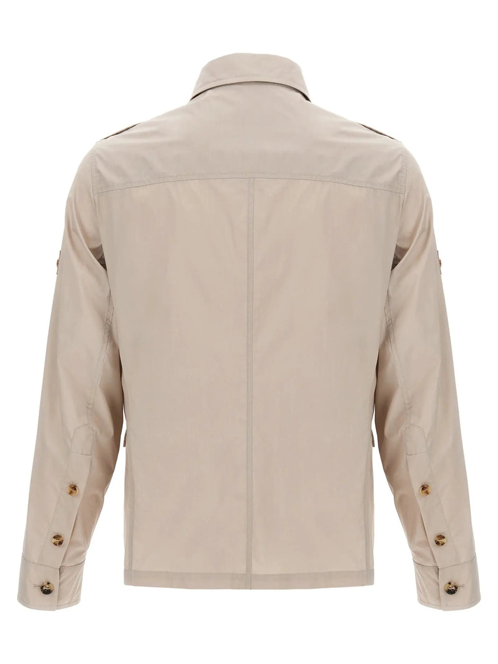 Brunello Cucinelli Beige Cotton Full-Length Jacket