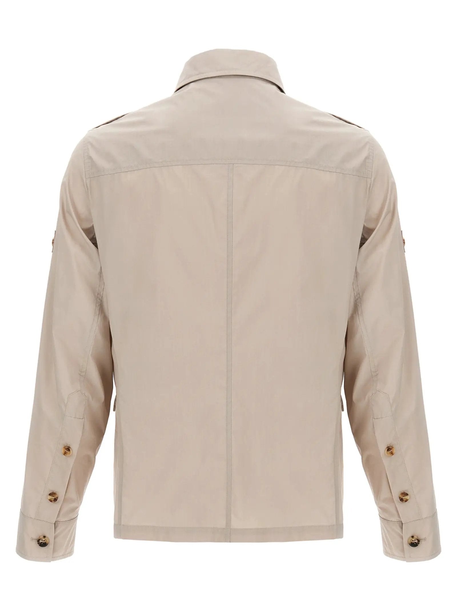Brunello Cucinelli Beige Cotton Full-Length Jacket