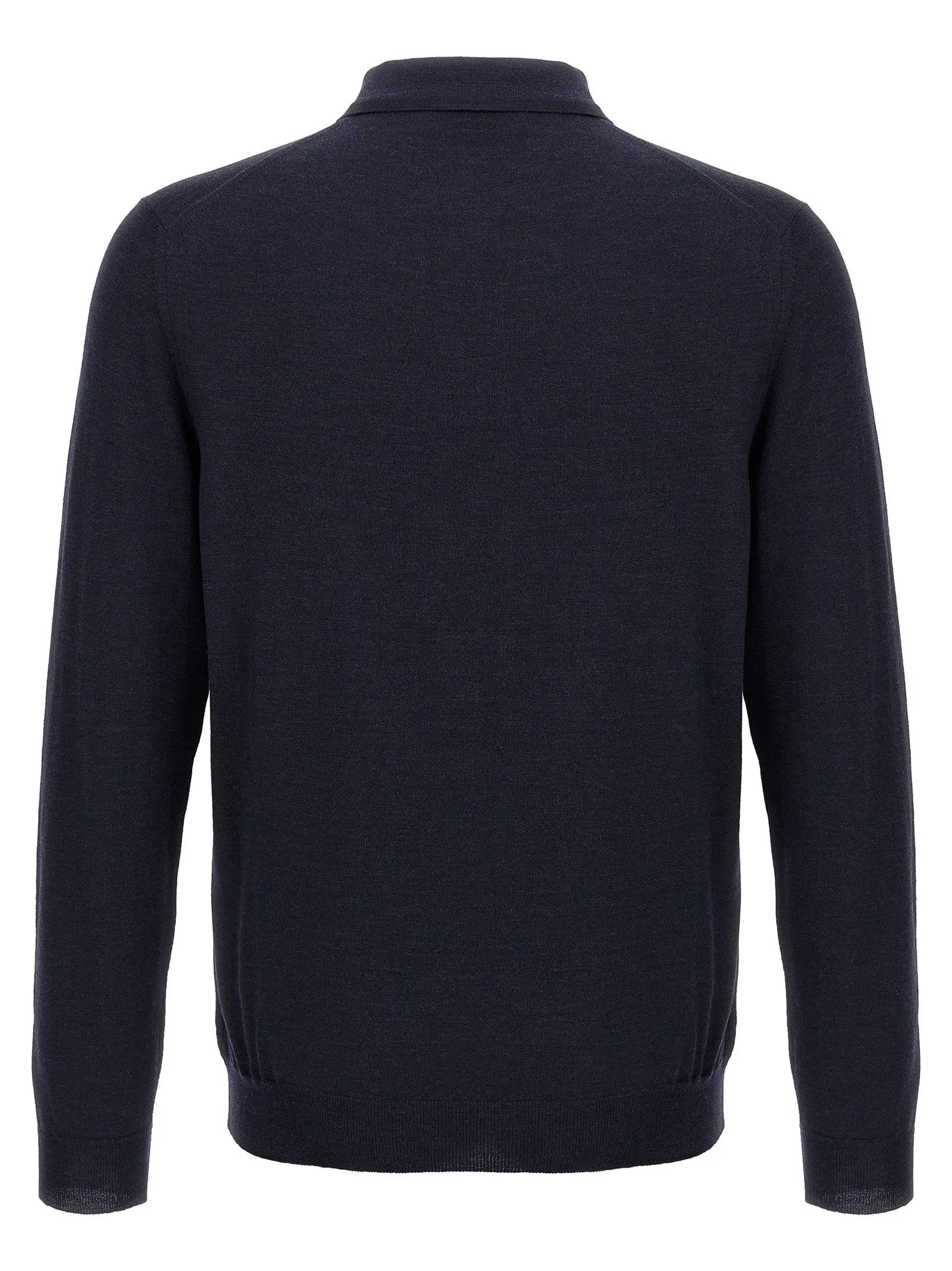 ZANONE Blue Virgin Wool Polo Shirt