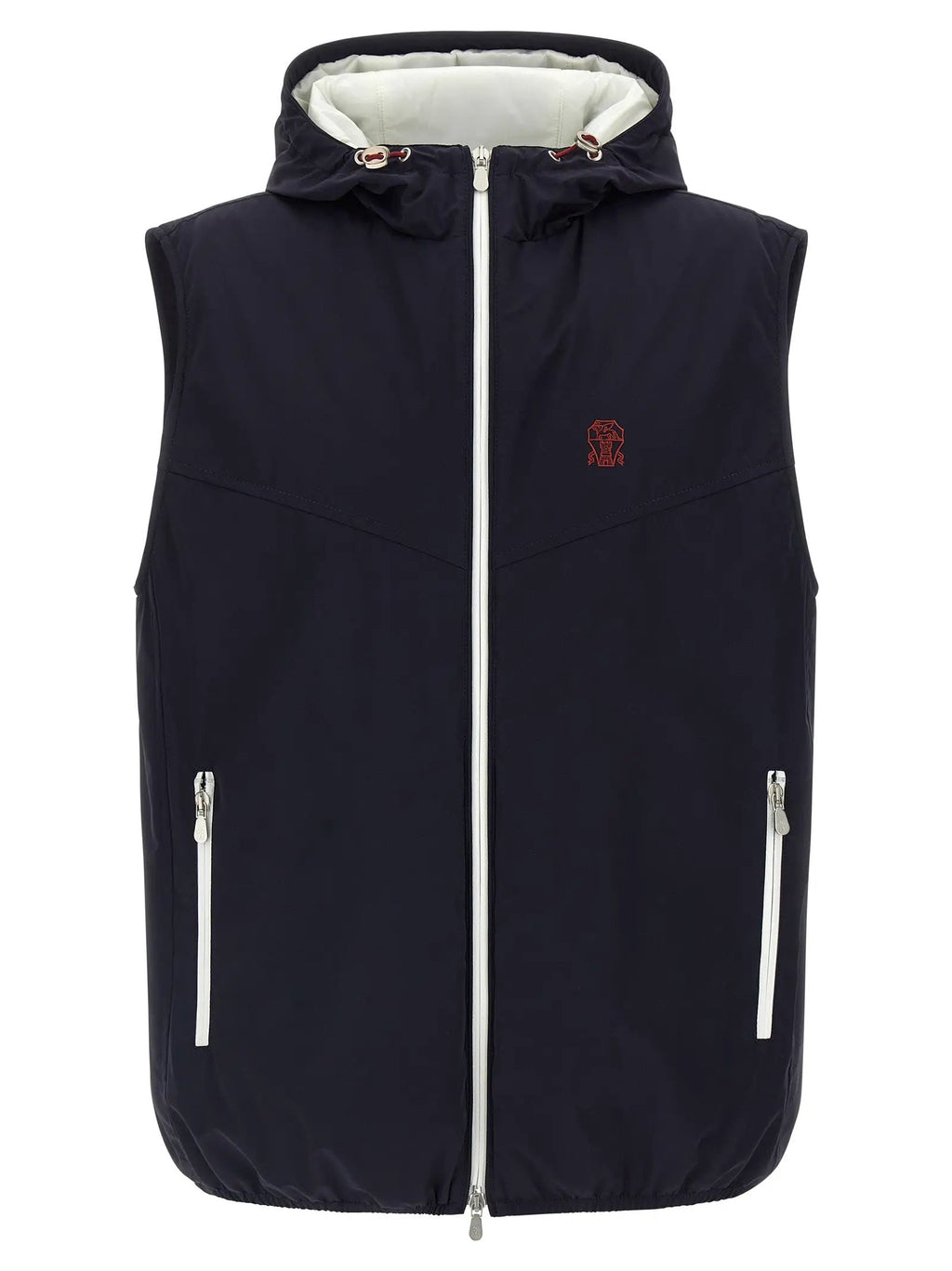 Brunello Cucinelli Blue Polyamide Sleeveless Jacket