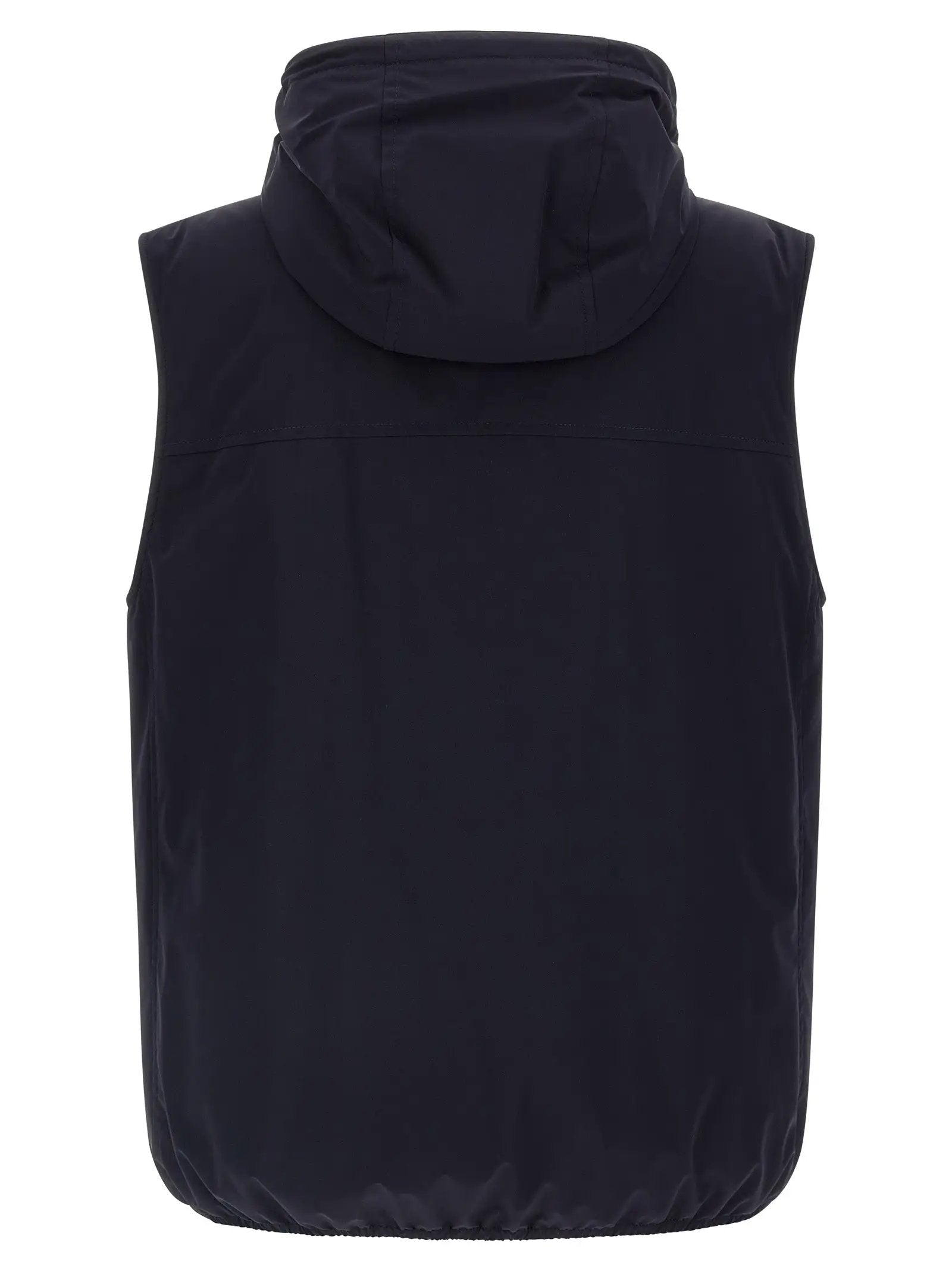 Brunello Cucinelli Blue Polyamide Sleeveless Jacket