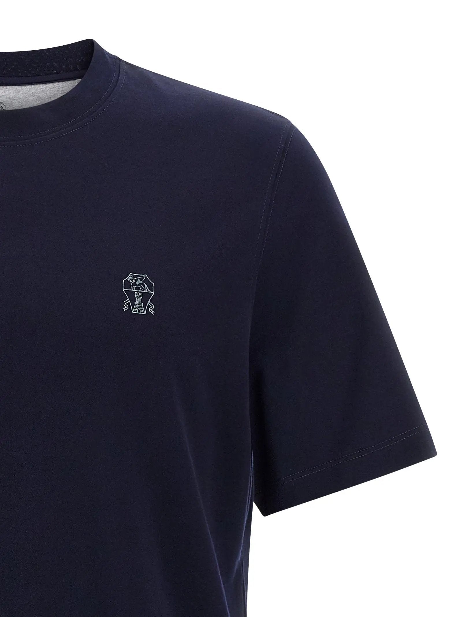 Brunello Cucinelli T-shirt en coton bleu
