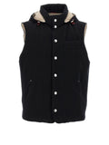 Brunello Cucinelli Black Wool Sleeveless Jacket