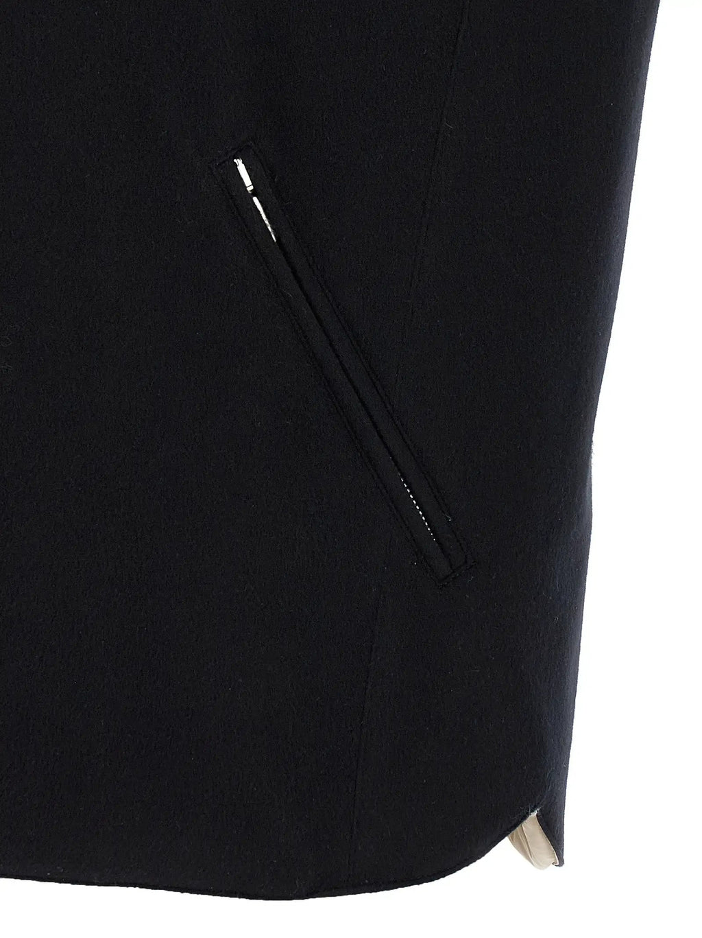 Brunello Cucinelli Black Wool Sleeveless Jacket