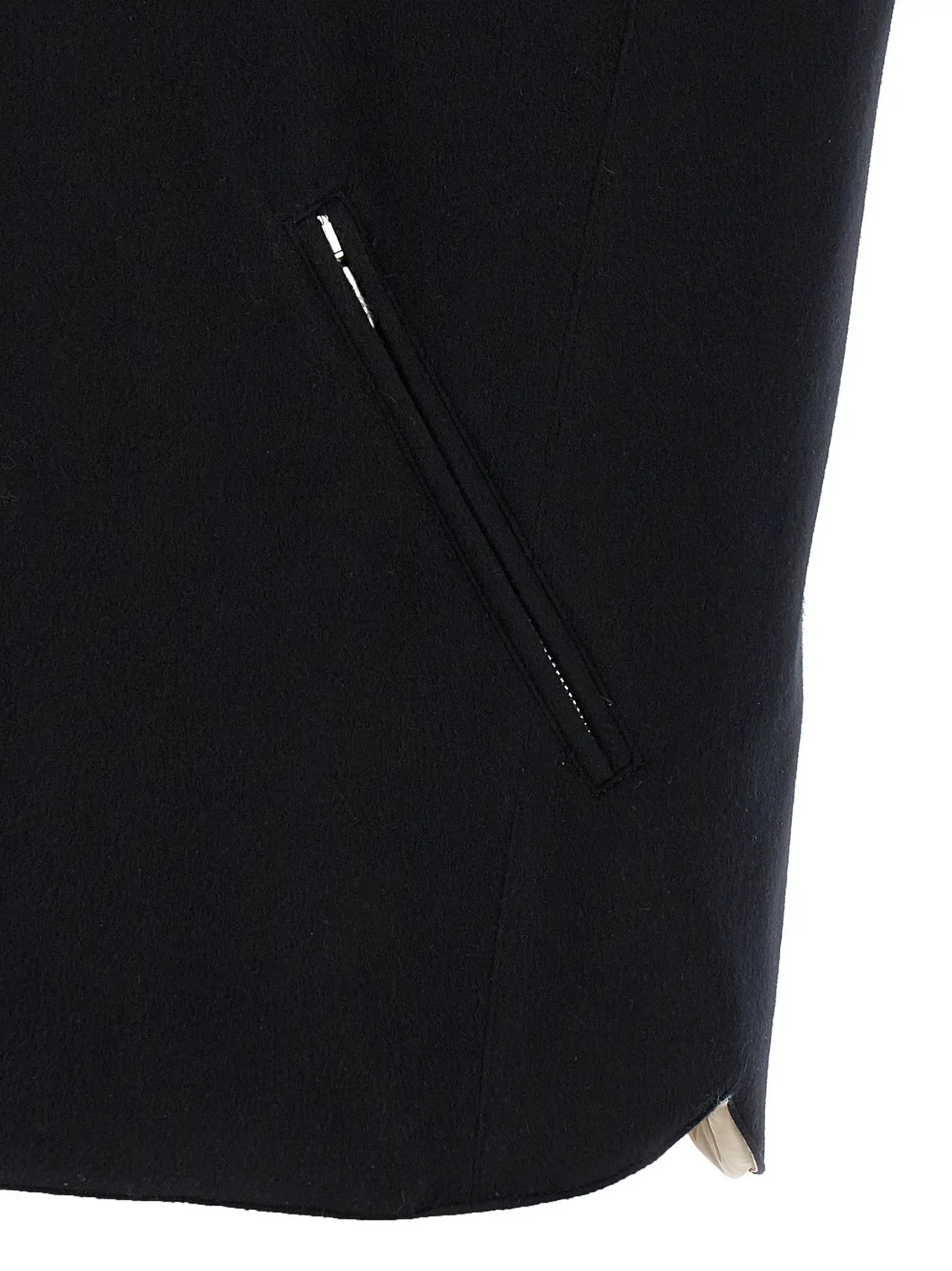 Brunello Cucinelli Black Wool Sleeveless Jacket