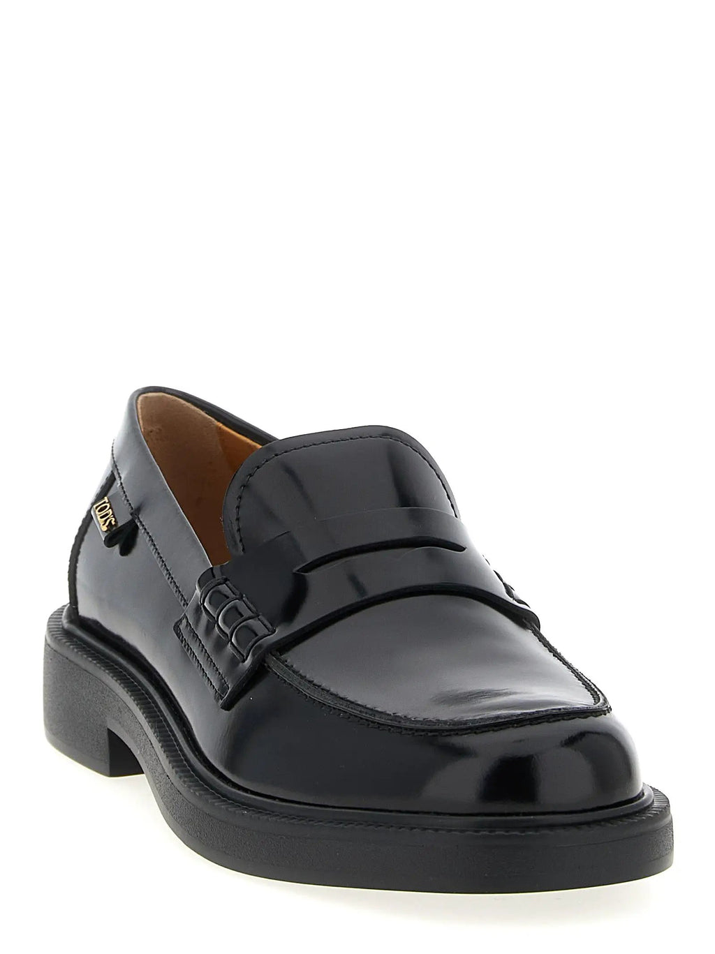 Tod's Black Calfskin Slip-On Loafers