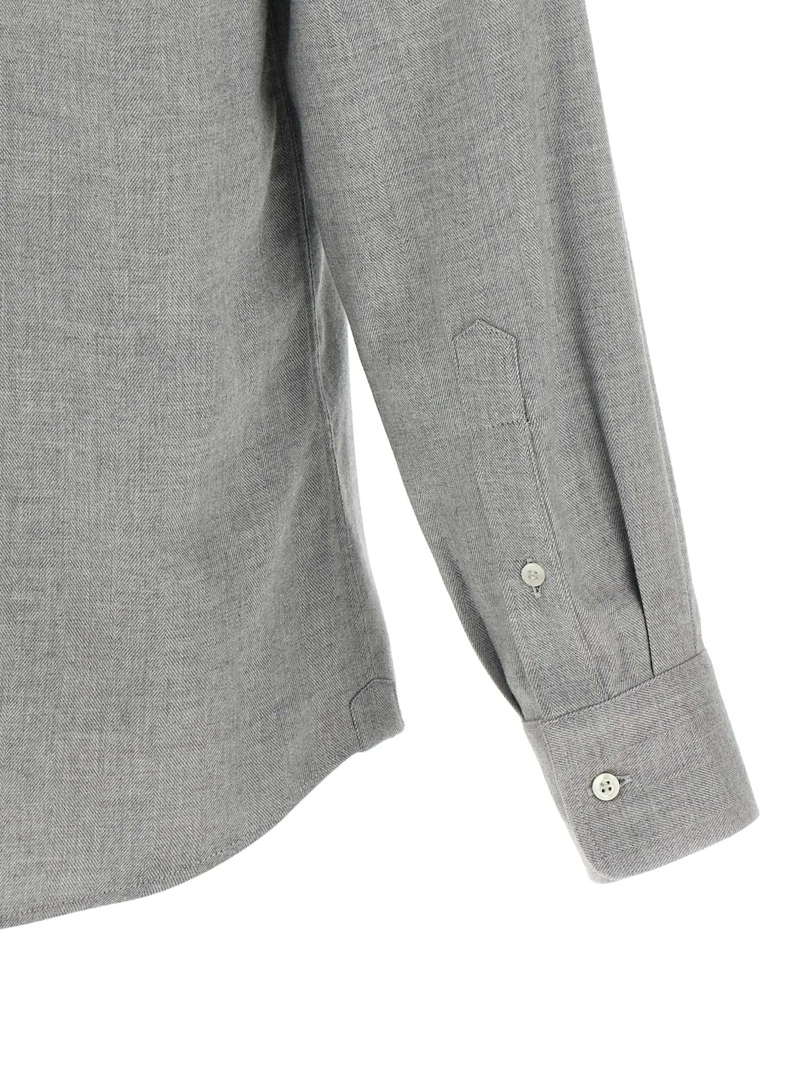 Brunello Cucinelli Gray Cotton Blouse