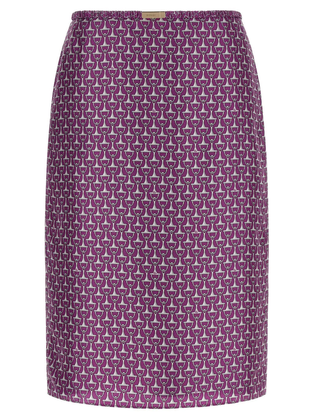 Gucci Purple Silk Midi Skirt