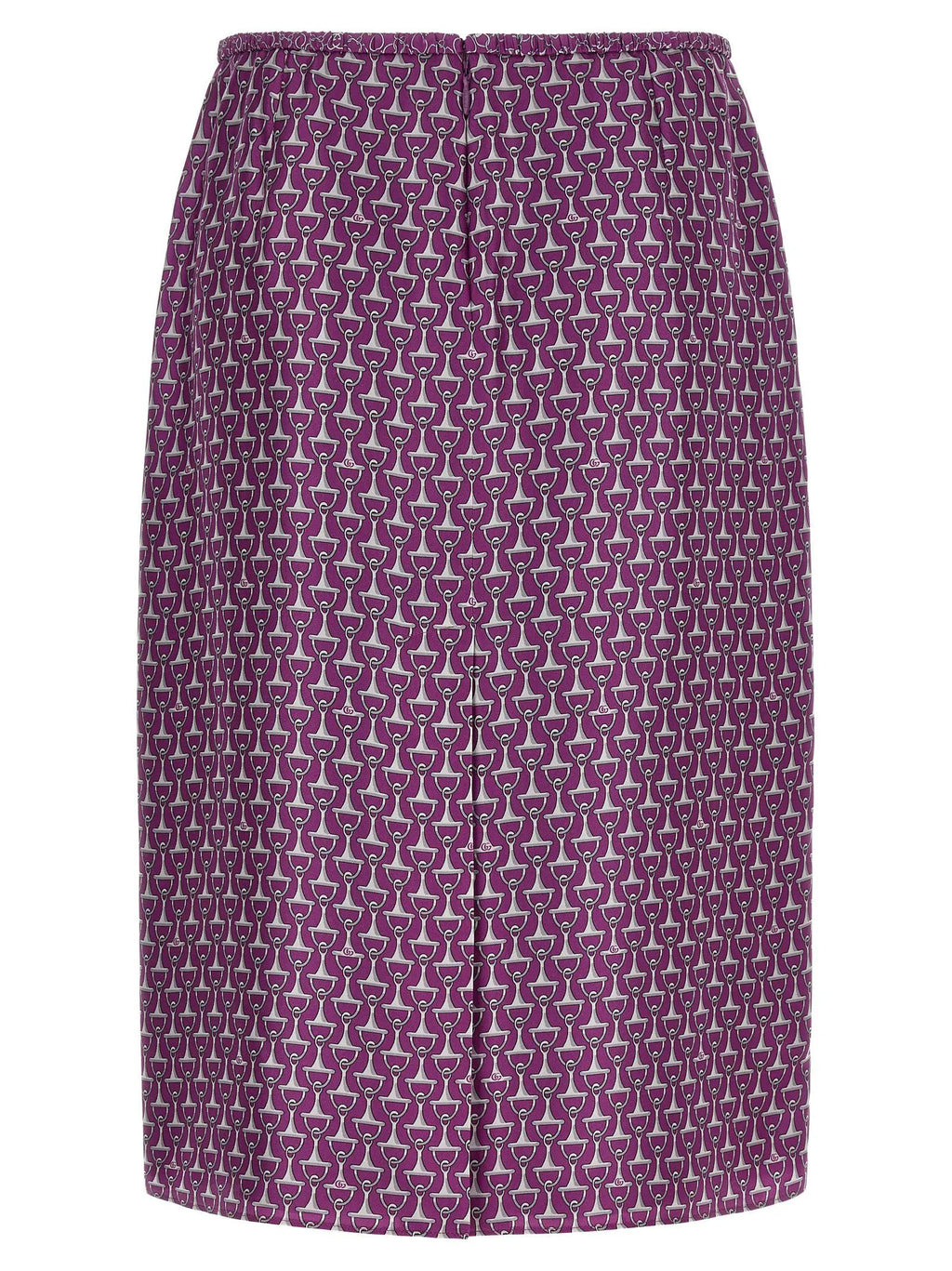 Gucci Purple Silk Midi Skirt