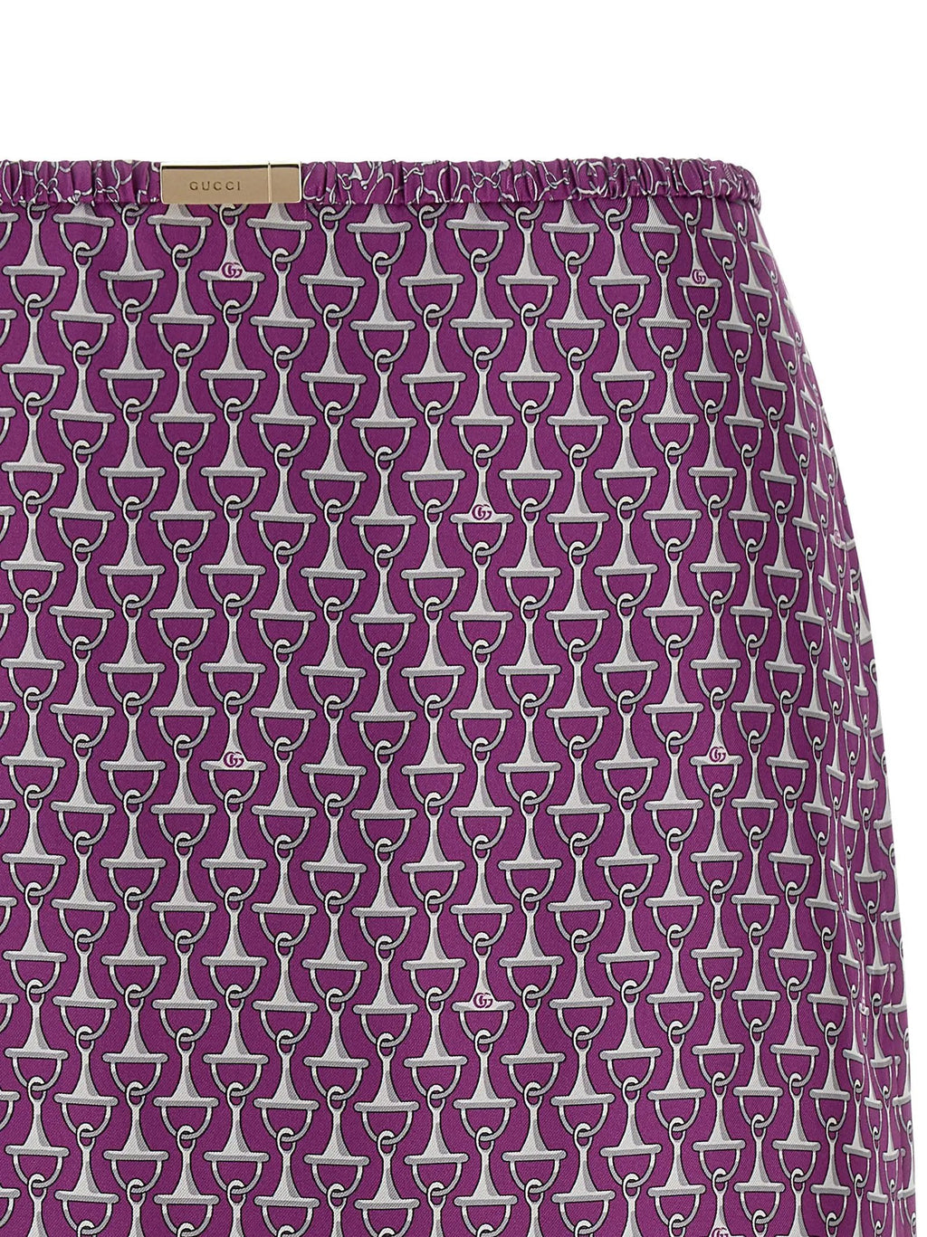 Gucci Purple Silk Midi Skirt