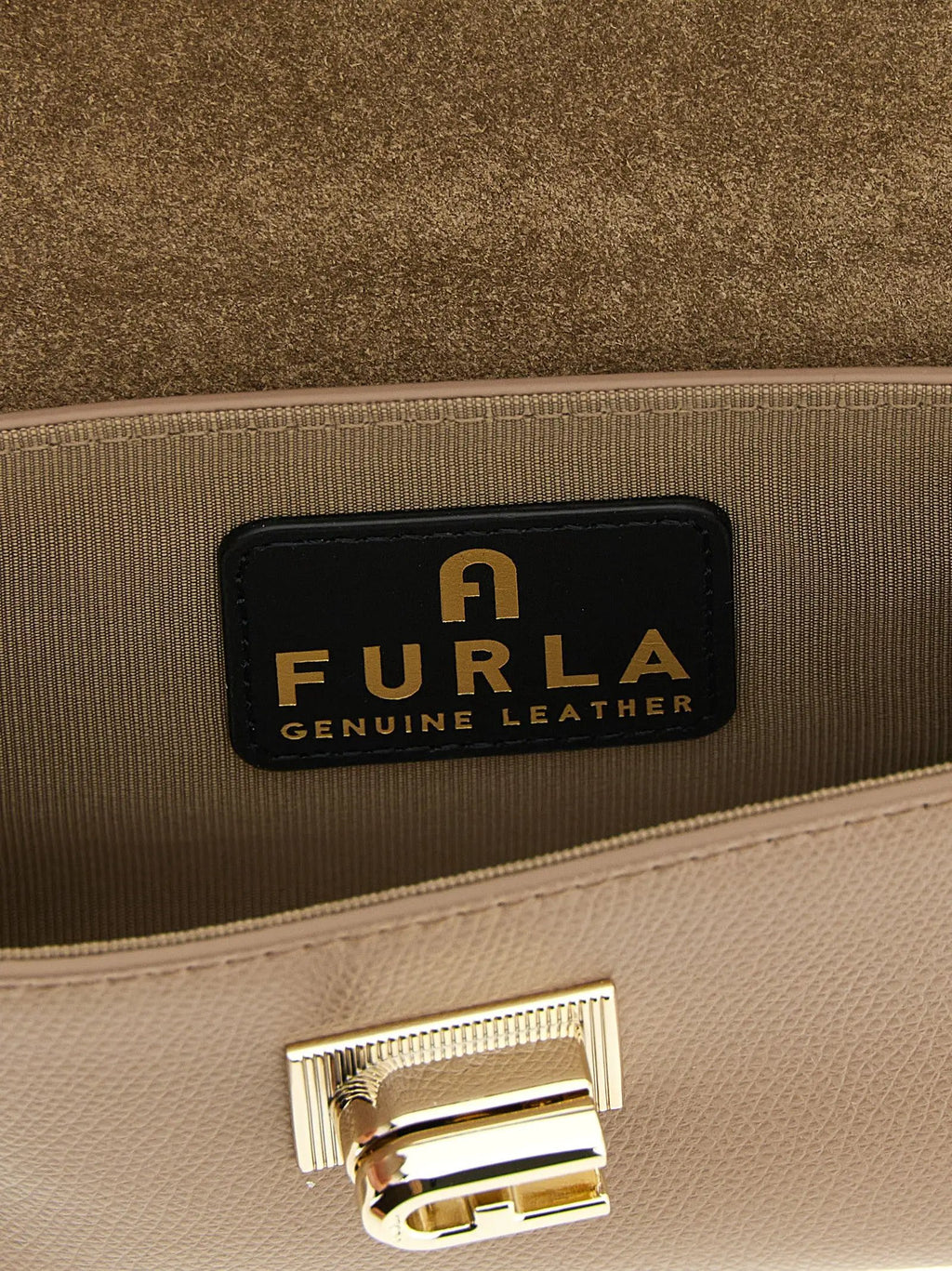 Furla Beige Calfskin Crossbody Bag