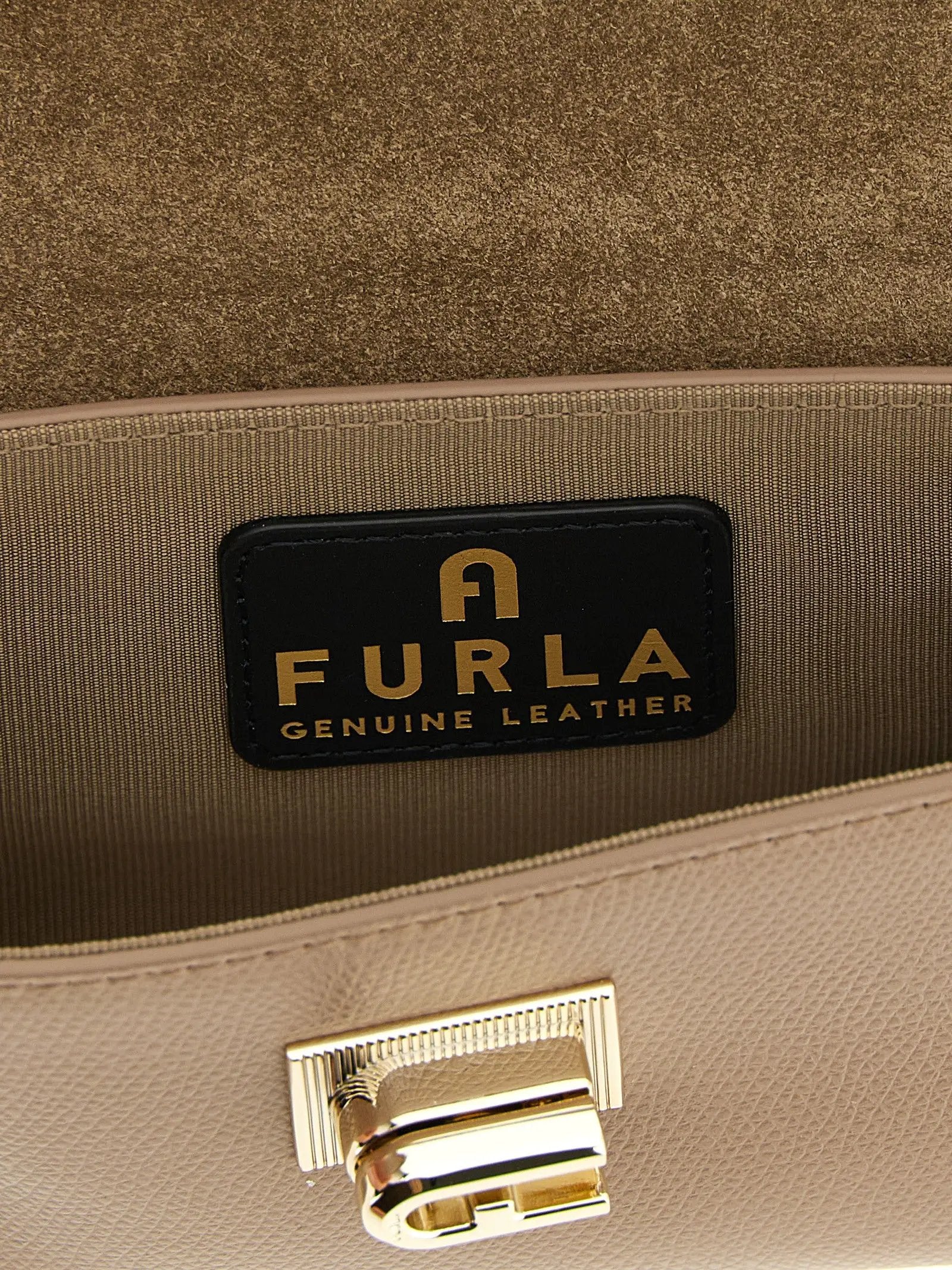 Furla Beige Calfskin Crossbody Bag