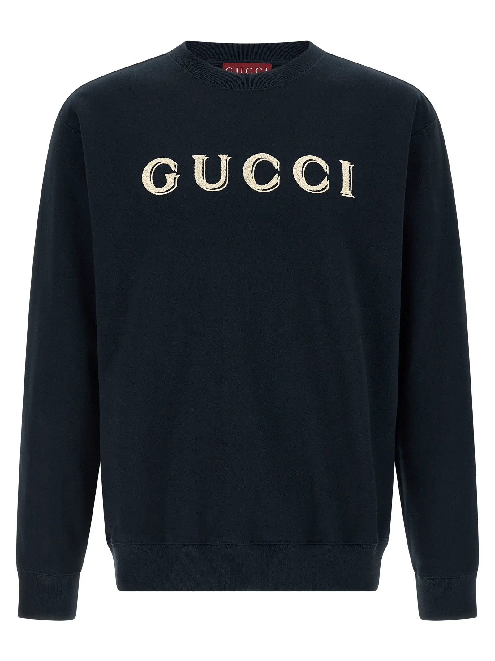 Sweat-shirt en coton bleu Gucci
