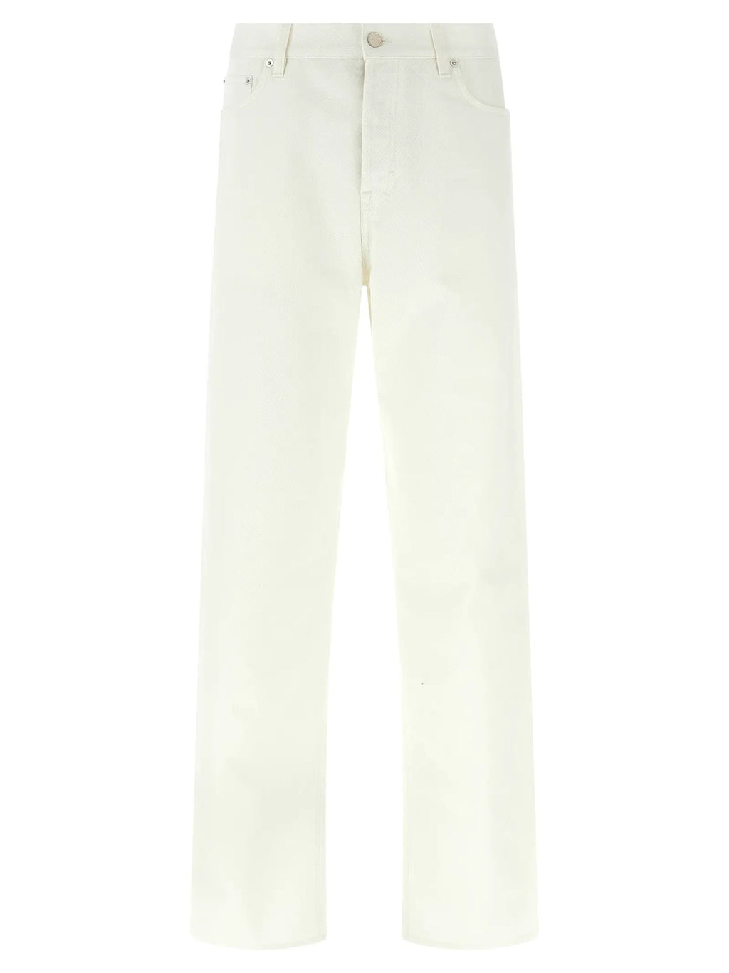 Jeans droits en coton blanc Gucci