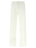 Jeans droits en coton blanc Gucci