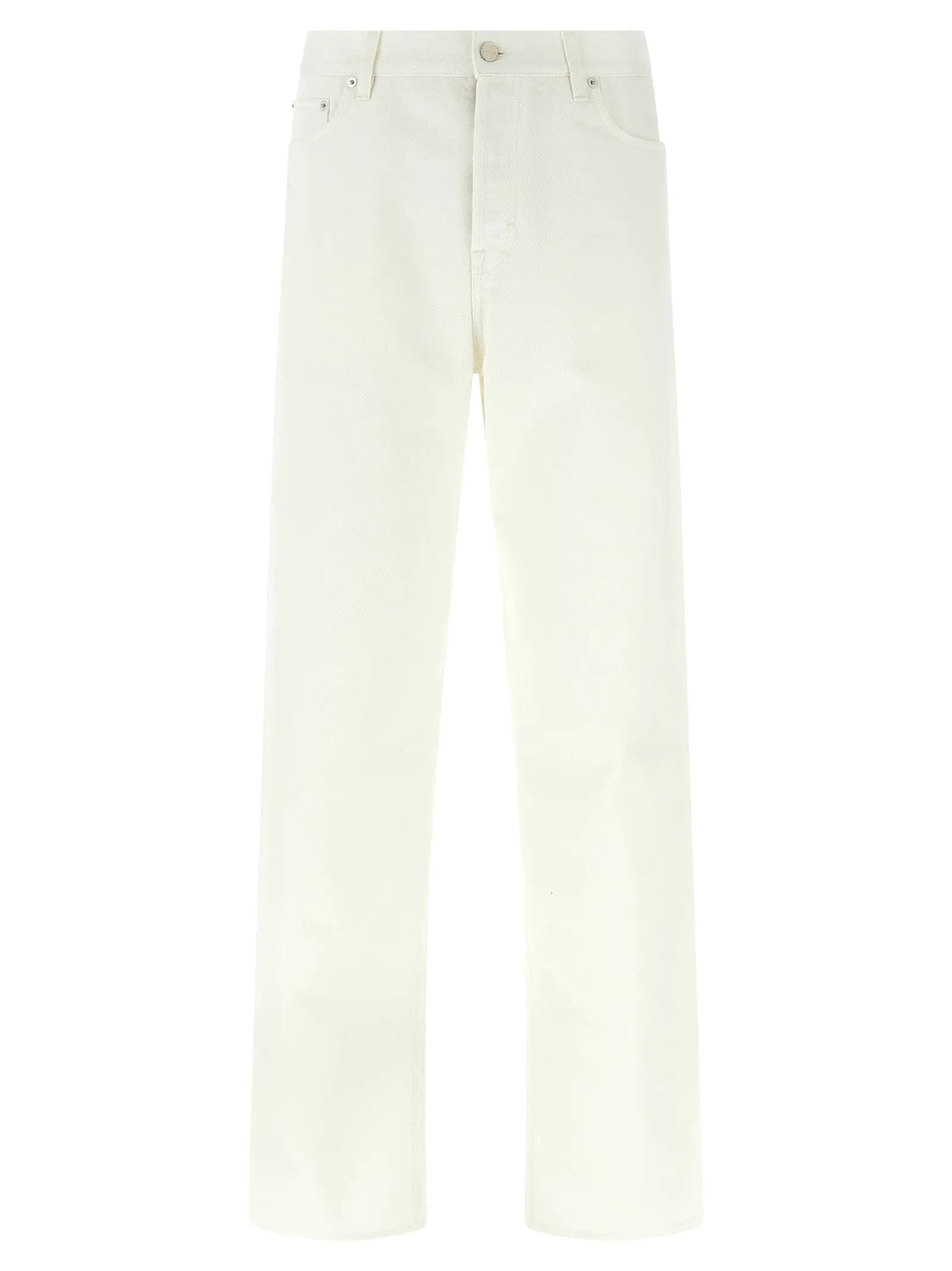 Jeans droits en coton blanc Gucci