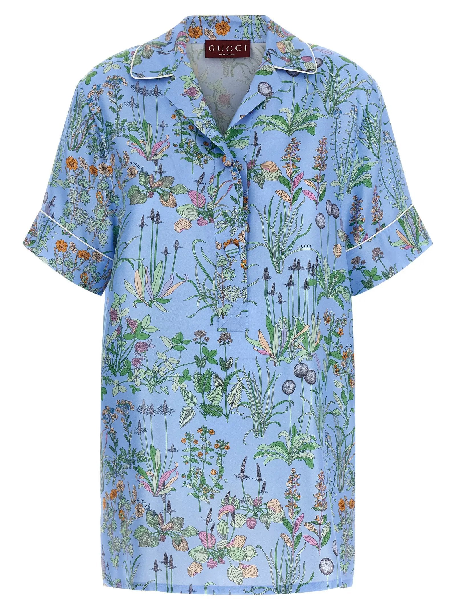 Gucci Blue Silk Blouse