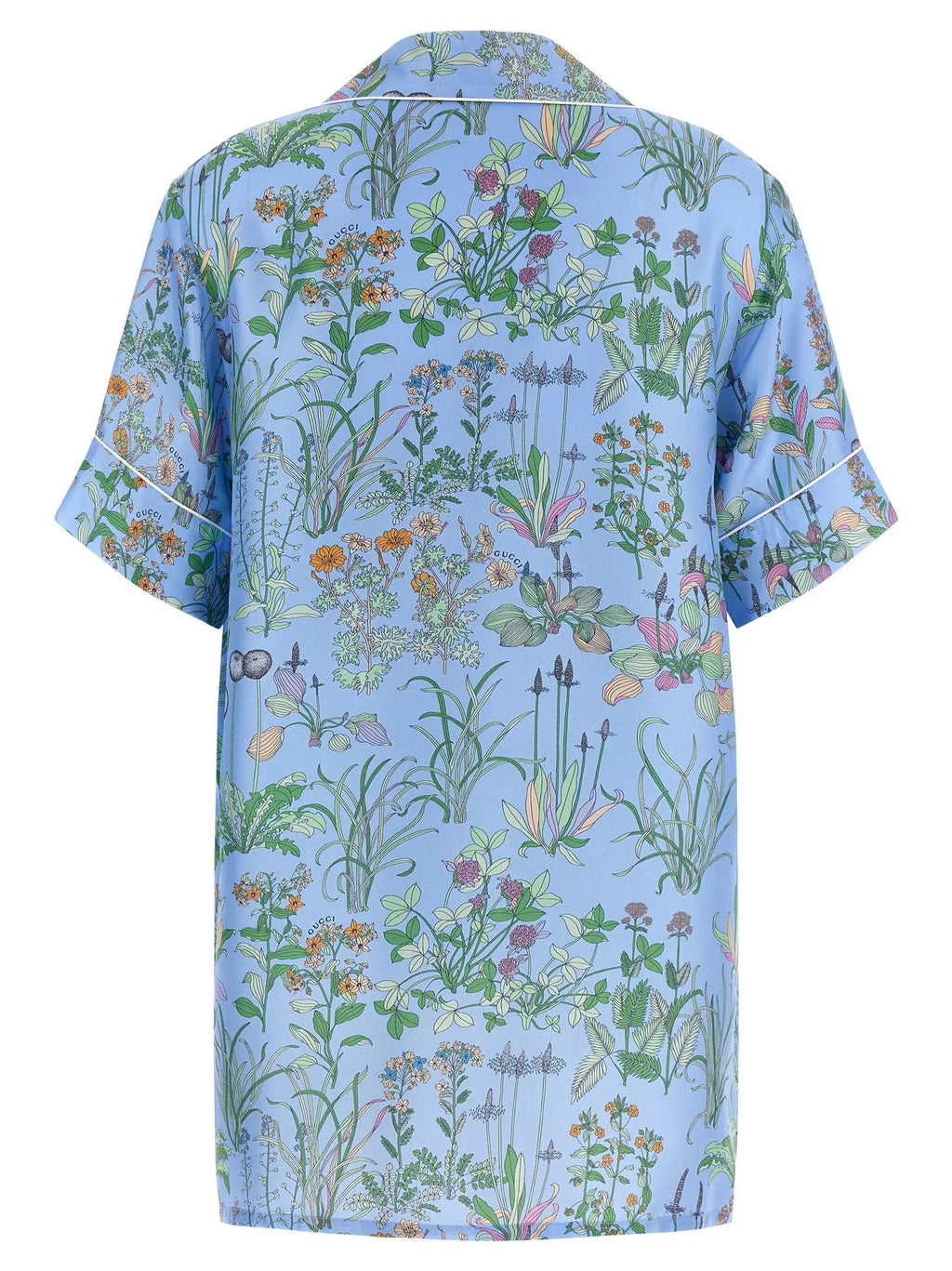 Gucci Blue Silk Blouse