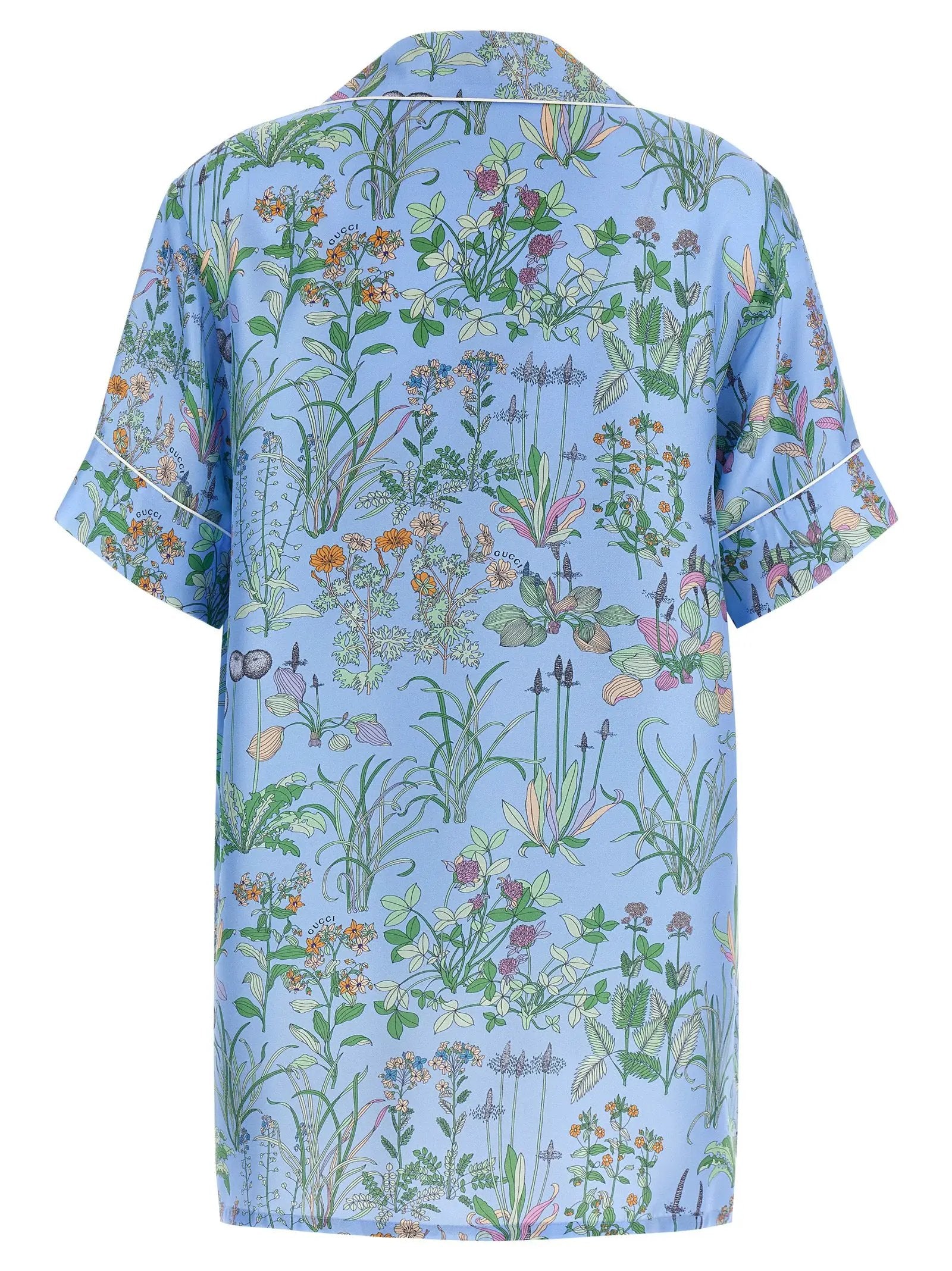Gucci Blue Silk Blouse