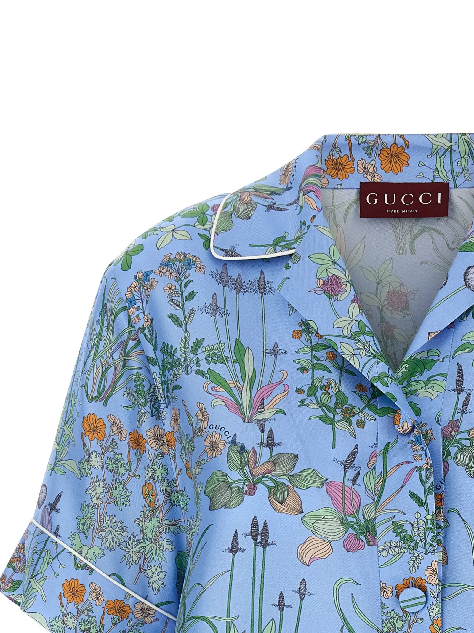 Gucci Blue Silk Blouse