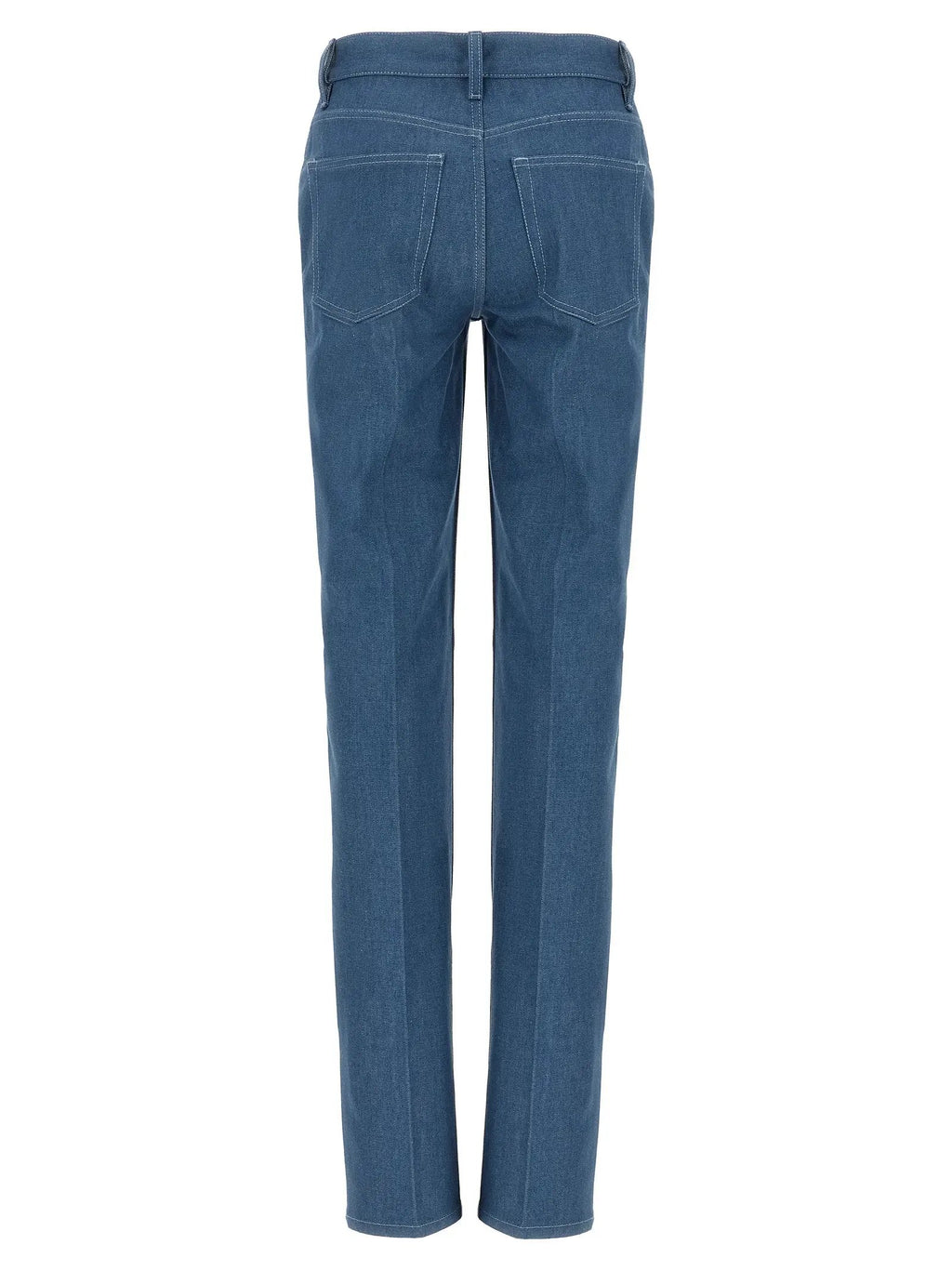 Gucci Blue Cotton Straight-Leg Jeans