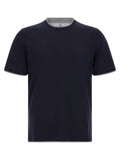 Brunello Cucinelli Blue Cotton T-Shirt