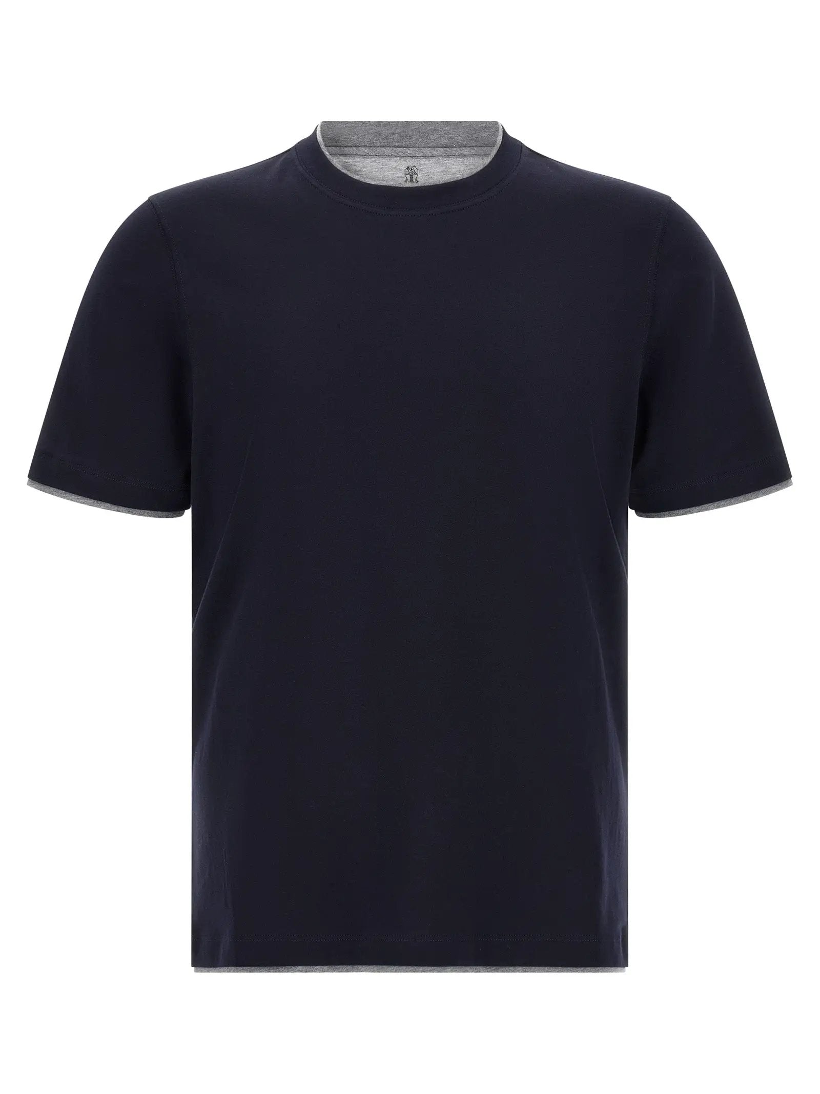 Brunello Cucinelli Blue Cotton T-Shirt